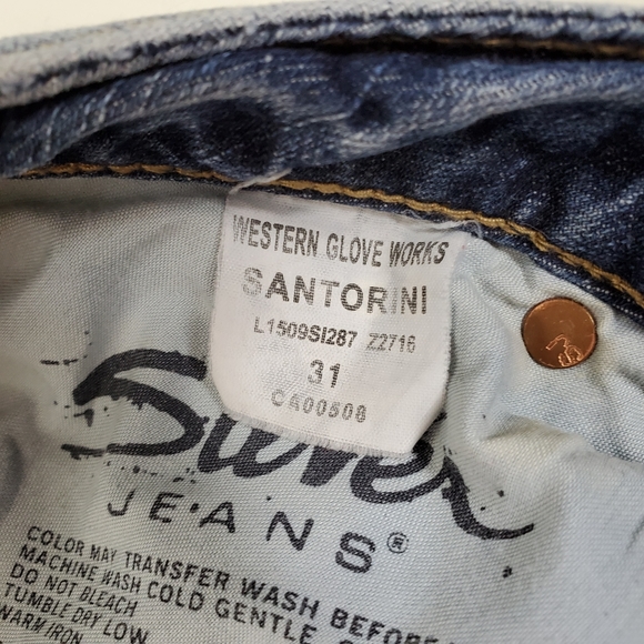 Silver Santorini cropped jeans Size 31 - Picture 6 of 10